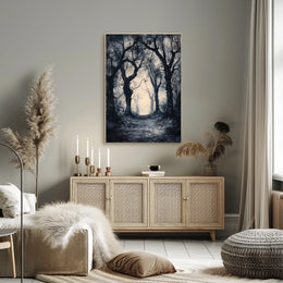 Mysterious Ethereal Forest Scene Artistic Poster