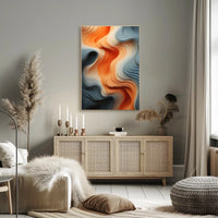 Abstract Waves Modern Art for Contemporary Living Spaces Poster