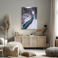 Serene Winter River Landscape - National Park Poster