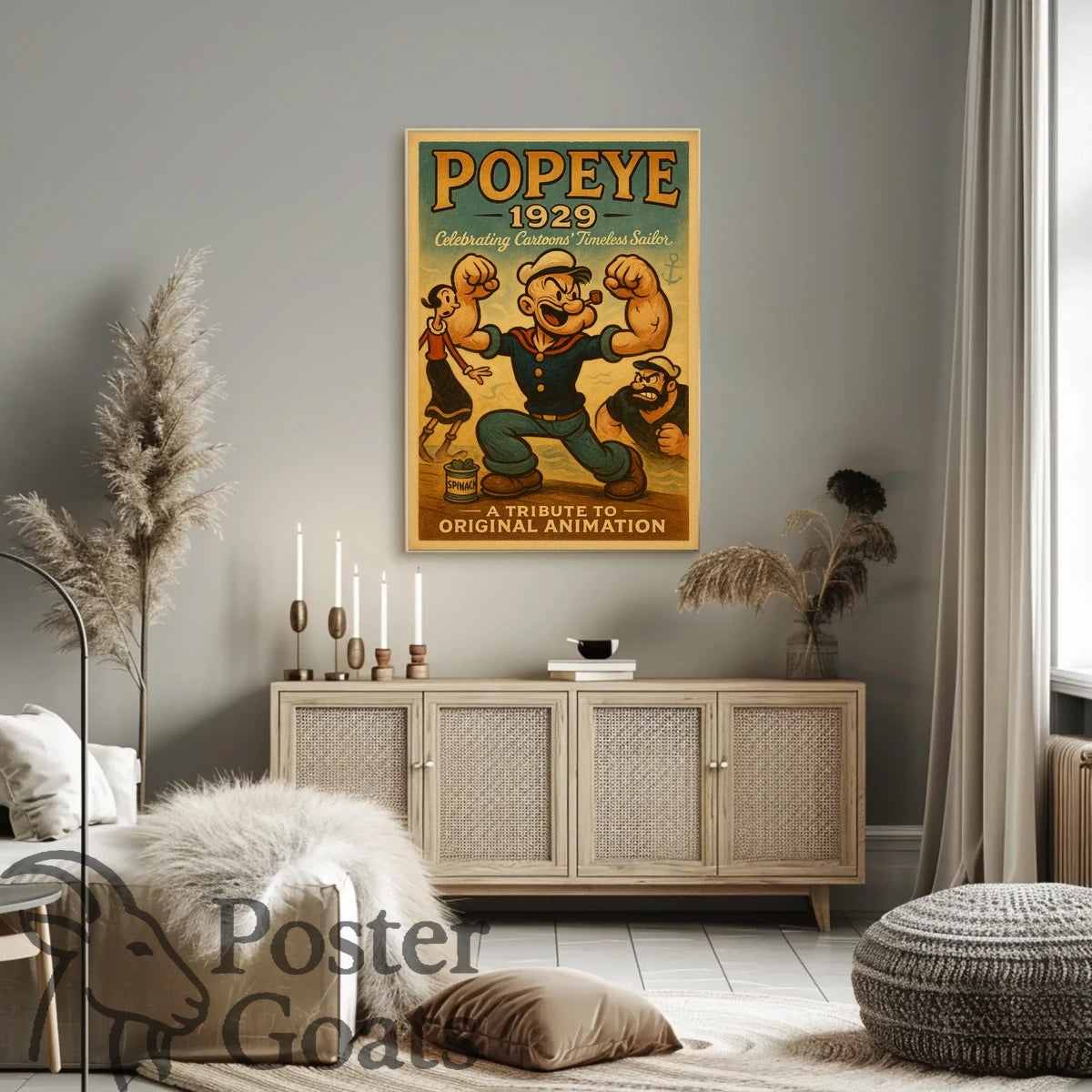 Classic Cartoon Sailor Nostalgia Pop Culture Poster