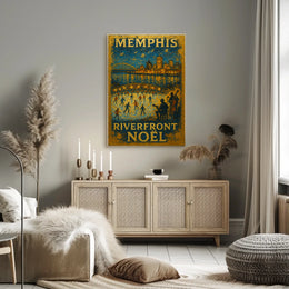 Memphis Riverfront Noël Poster