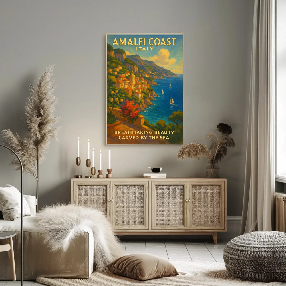 Breathtaking Coastal Beauty Carved by the Sea Poster