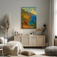 Breathtaking Coastal Beauty Carved by the Sea Poster