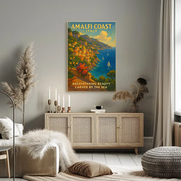 Breathtaking Coastal Beauty Carved by the Sea Poster