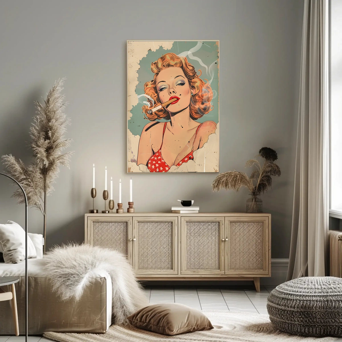 Retro Glamour Illustration Poster