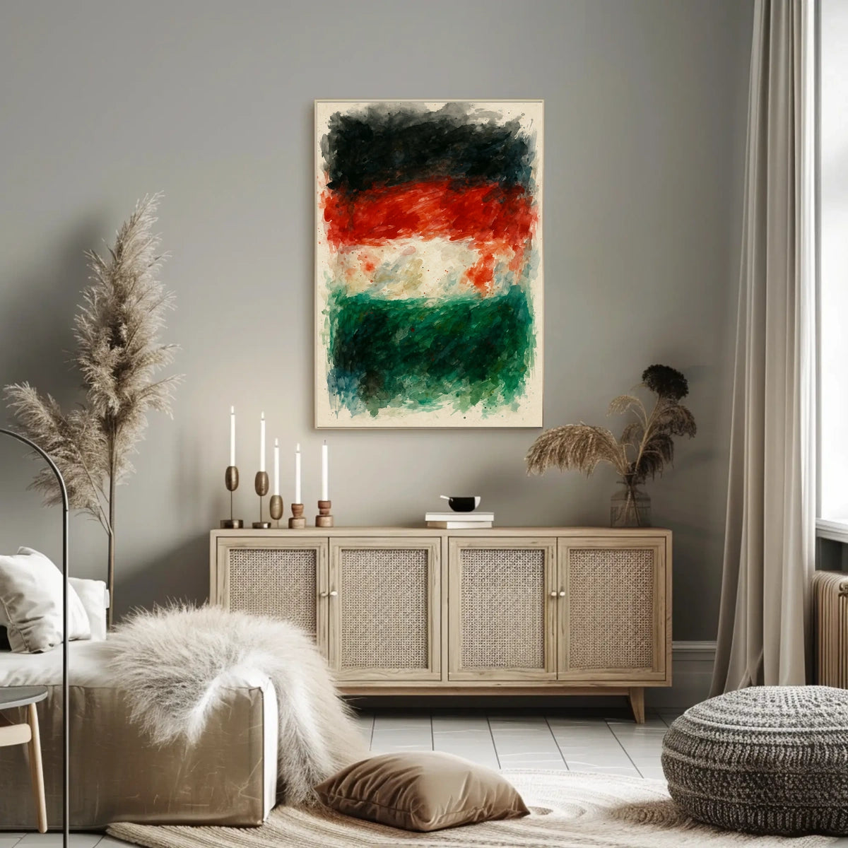Abstract Watercolor Flag Poster
