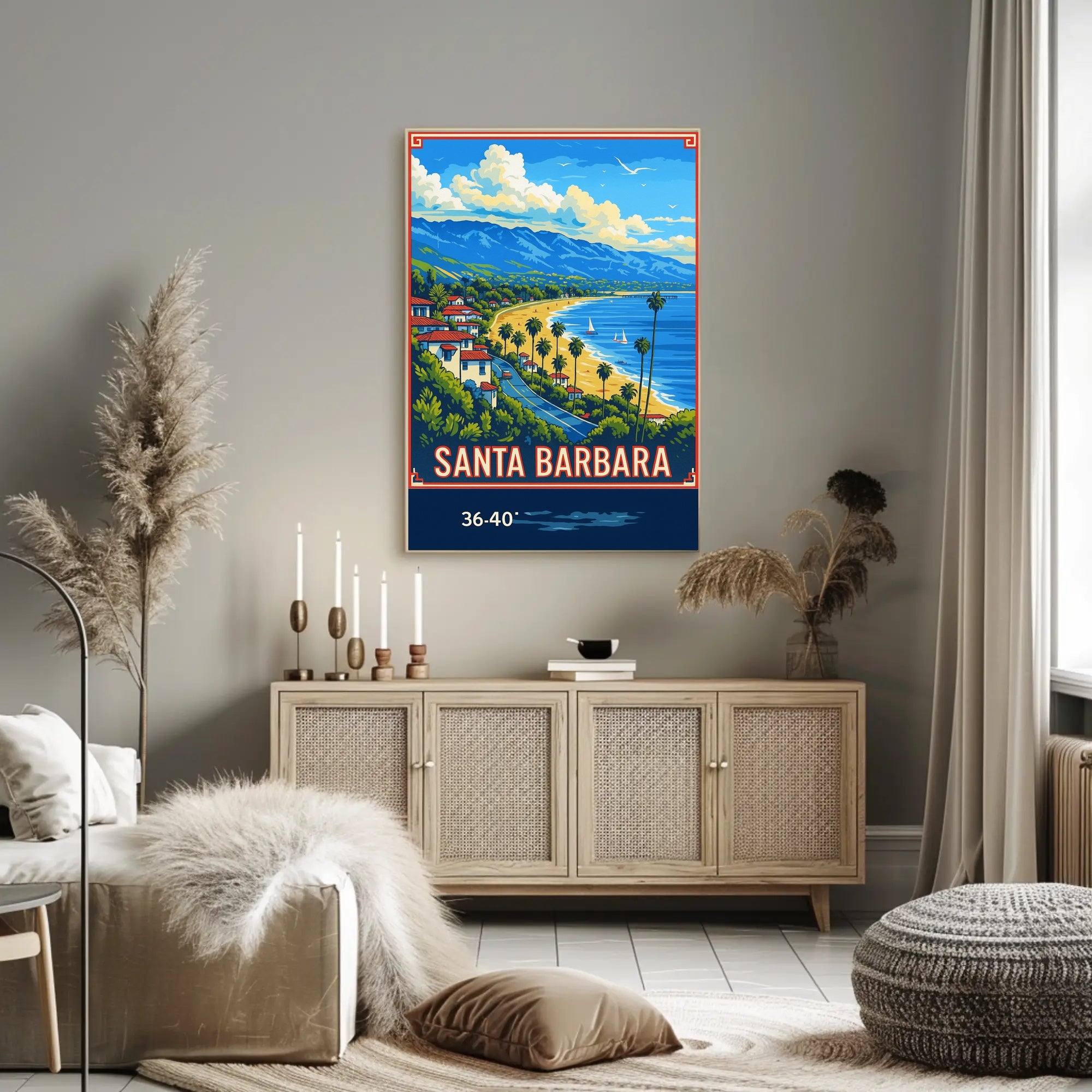 Santa Barbara Coastline Poster PosterGoat