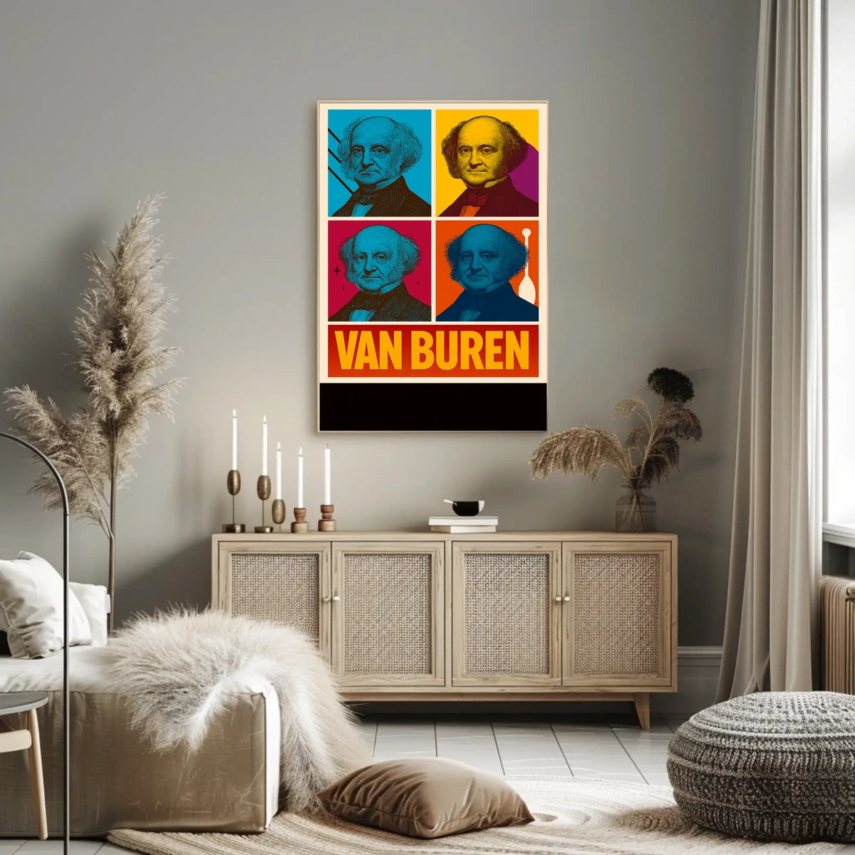Van Buren Pop Art Tribute Poster