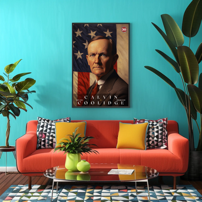 Calvin Coolidge 30th President Of The United States Portrait