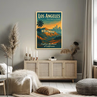Vintage Los Angeles Travel Poster: City of Dreams