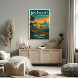 Vintage Los Angeles Travel Poster: City of Dreams