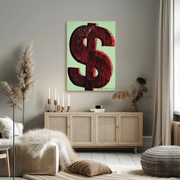 Dollar Sign Pop Art Poster Modern Graphic Print