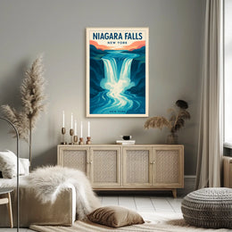 Niagara Falls Vintage Travel Art Poster Travel Poster