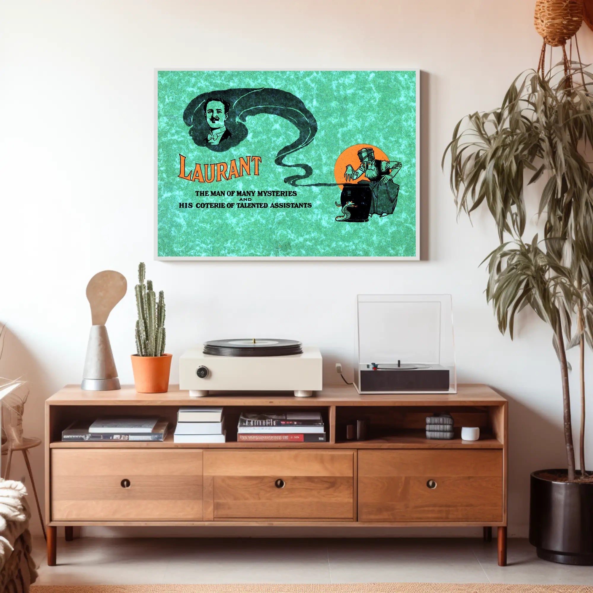 Laurant the Mysterious Vintage Magic Performance Artistic Poster