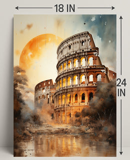 Colosseum At Dusk Poster