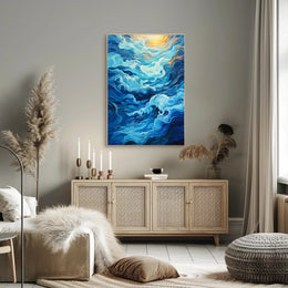 Oceanic Whirl Poster