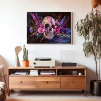 Floral Skull Art Poster