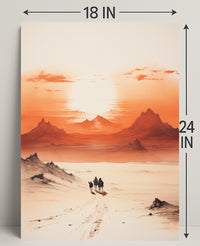 Desert Journey At Sunset Poster