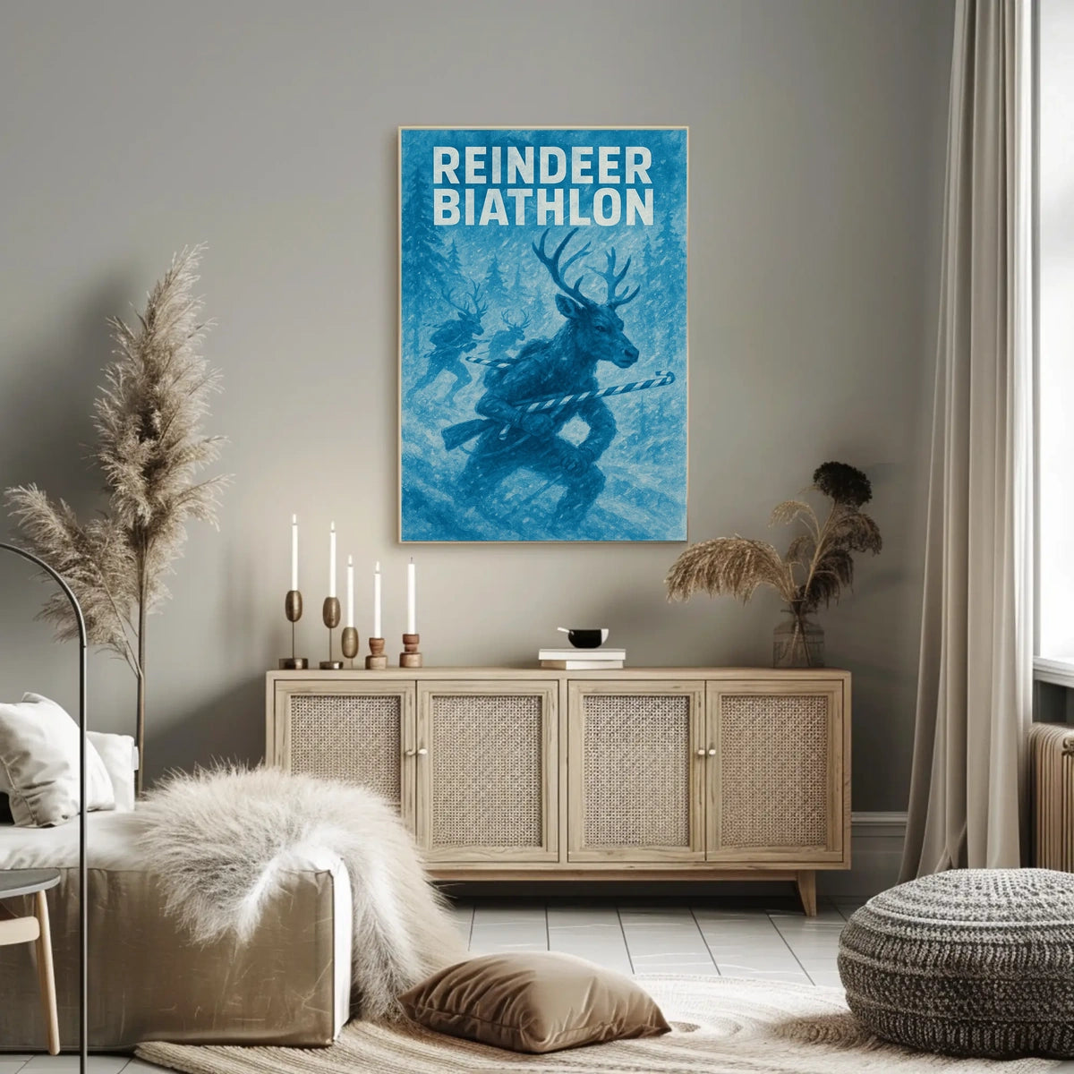 Reindeer Biathlon Poster