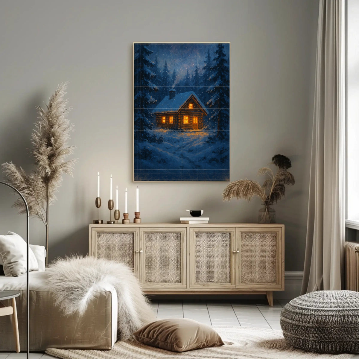 Cozy Winter Cabin Poster