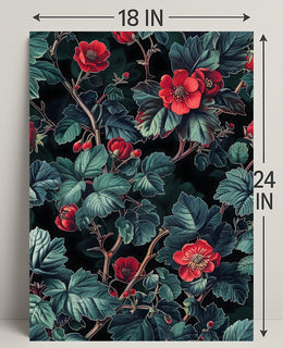 Floral Elegance Botanical Artwork: Artistic Poster