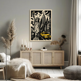 Iconic New York Poster Bold Urban Wall Art for Living Rooms