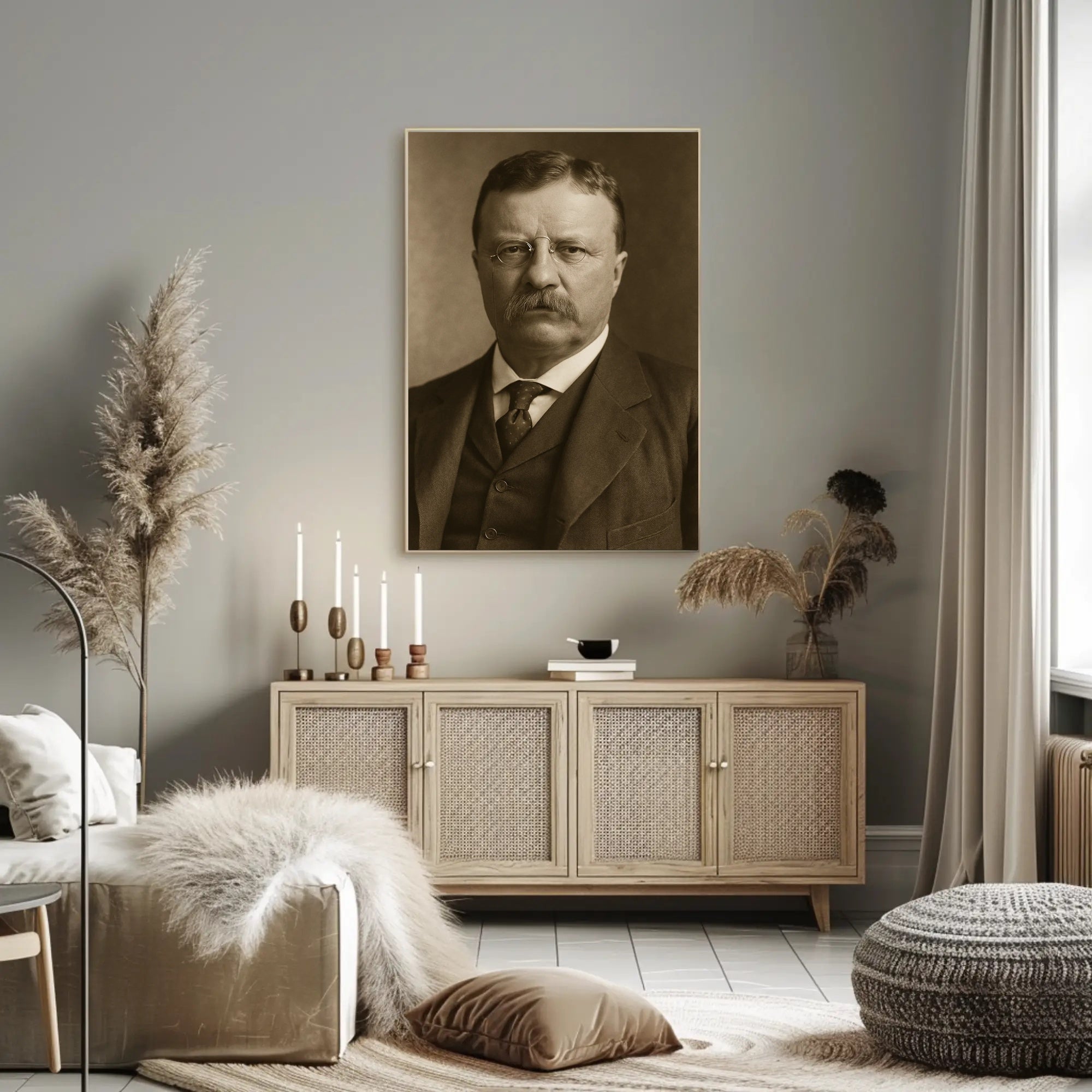 Vintage Portrait of Distinguished Gentleman Historical Poster