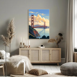 Golden Gate Bridge At Sunset Poster