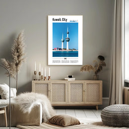 Kuwait City's Vibrant Urban Oasis Art Poster PosterGoat