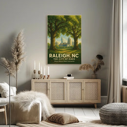 Raleigh, NC The City of Oaks Poster