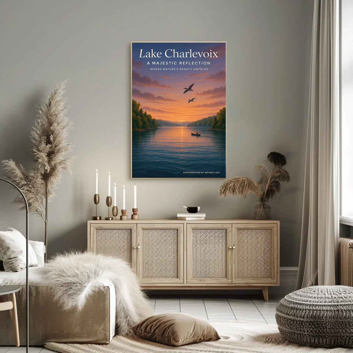 Lake Charlevoix A Majestic Reflection Poster