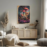 Enchanted Mushroom Forest Art Print Poster for Home Decor PosterGoat