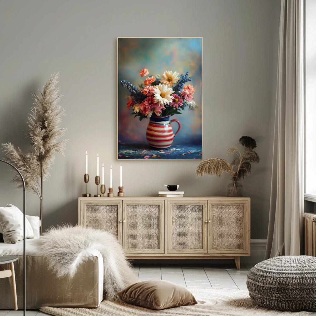 Vibrant Floral Bouquet Artwork For Home Decor Poster