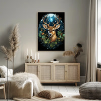 Enchanted Forest Deer Poster