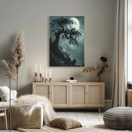 Haunting Gothic Nighttime Scene: Fantasy or Mythology Poster PosterGoat