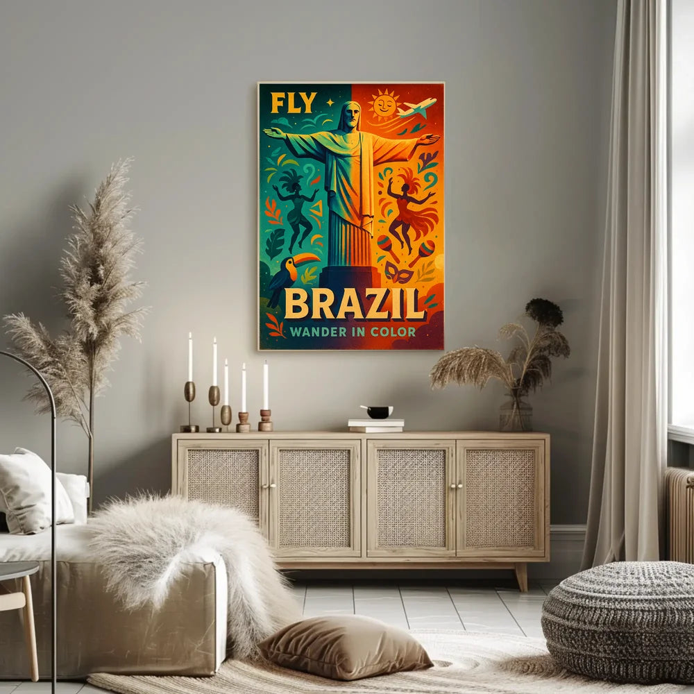 Brazilian Adventure Christ the Redeemer Travel Poster PosterGoat