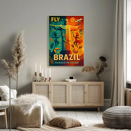 Brazilian Adventure Christ the Redeemer Travel Poster PosterGoat
