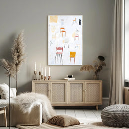 Abstract Chair Study Poster Modern Art Print Decor