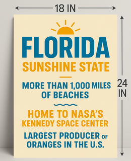 Discover Florida The Sunshine State Poster PosterGoat