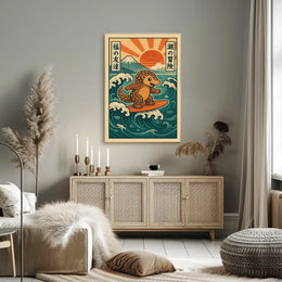 Surfing Pangolin Adventure Poster