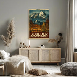 Boulder Rocky Mountain Sparkle Poster