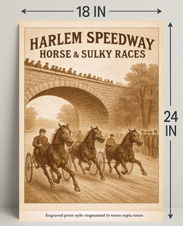 Harlem Speedway Horse Racing Poster PosterGoat