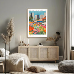 Vibrant Flower Market in Honolulu Poster PosterGoat