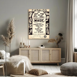E-Z Magic Catalog Vintage Magic Tricks Artistic Poster