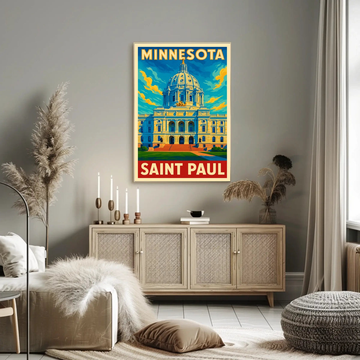 Minnesota State Capitol Saint Paul Poster