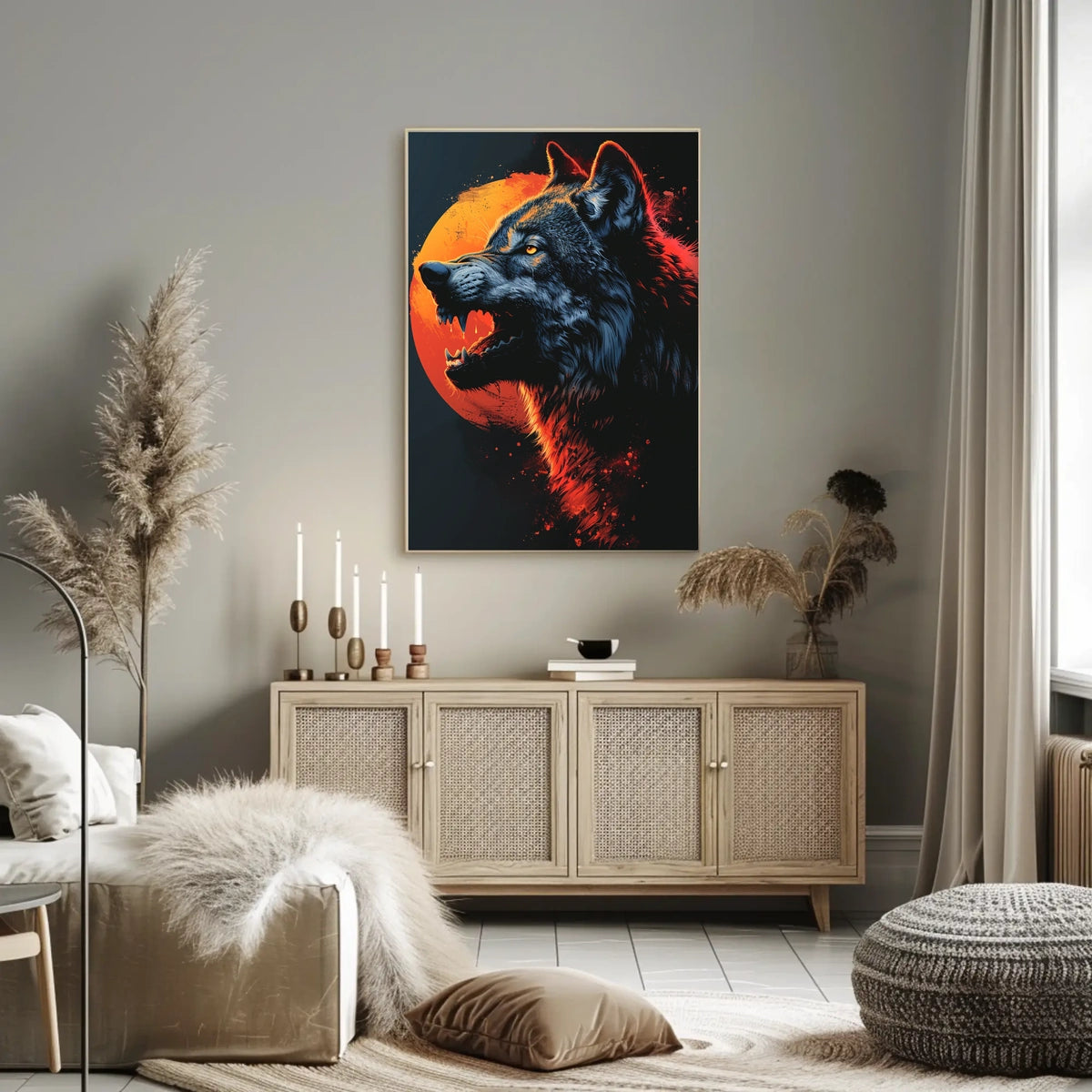 Wolf Under The Blood Moon Poster