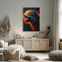 Wolf Under The Blood Moon Poster