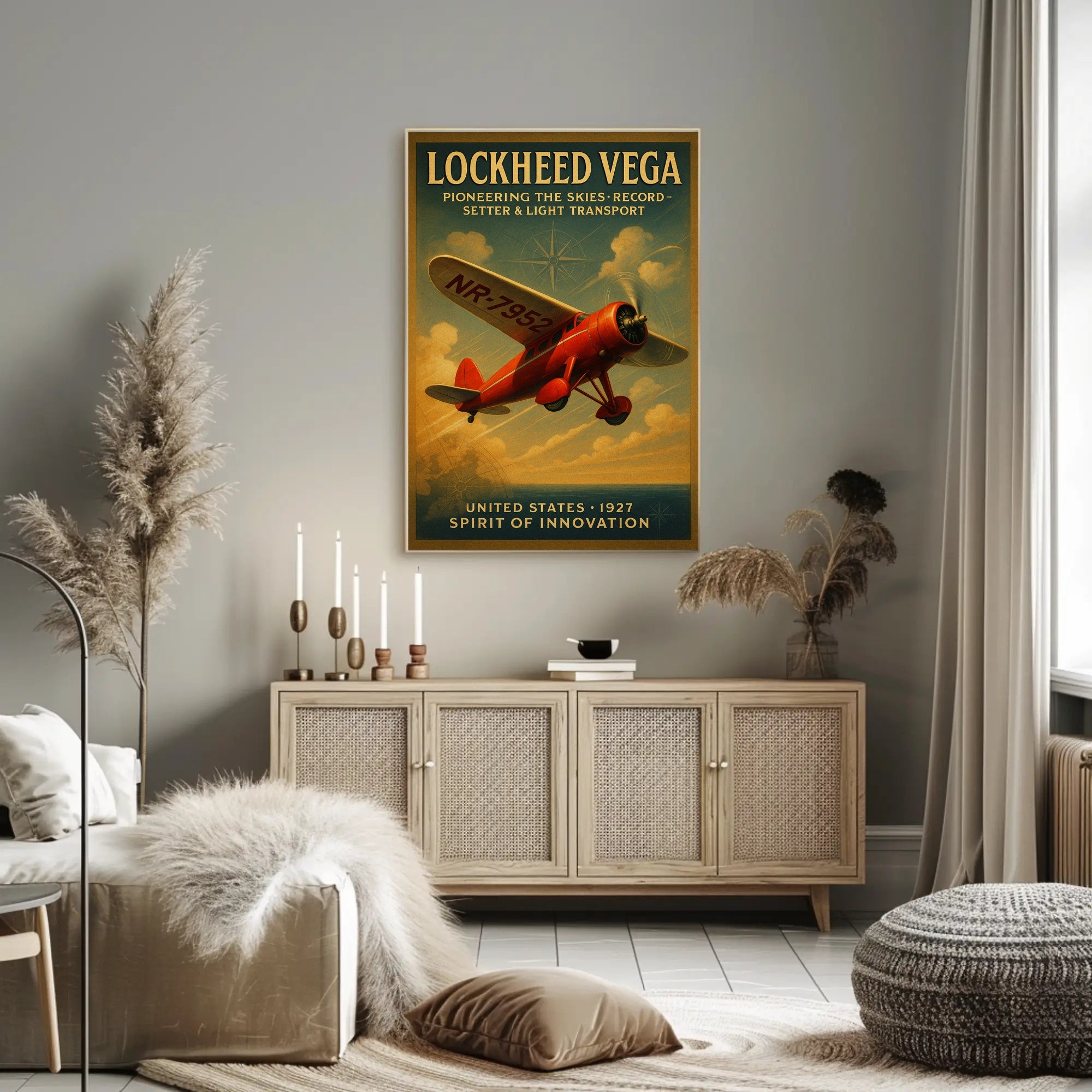 Lockheed Vega Spirit Of Innovation Vintage Poster