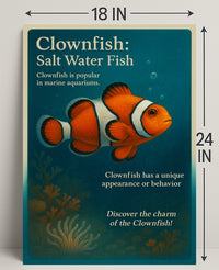 Clownfish Wall Art Print Featuring Marine Charm PosterGoat