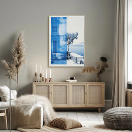 Timeless Blue Mediterranean Serenity Artistic Poster